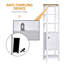 Armoire de salle de bain sur pied l 15,75 po x H 64,5 po x P 13,75 po Cadmore