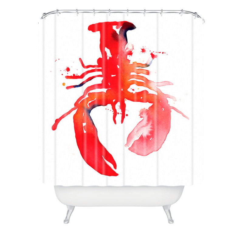Rideau de douche simple homard