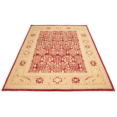 Arabelle One-of-a-Kind 12'0" X 15'3" New Age Wool Area Rug in Dark Red