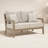 Frankie 52'' Wide Straight Aluminum Loveseat with Cushions