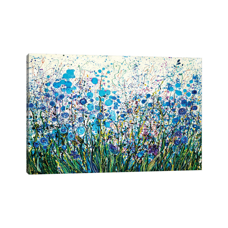 Mid Summer Meadow Flowers by OLena Art - Wrapped Canvas Painting, 101.6 cm H x 66.04 cm W x 3.175 cm D