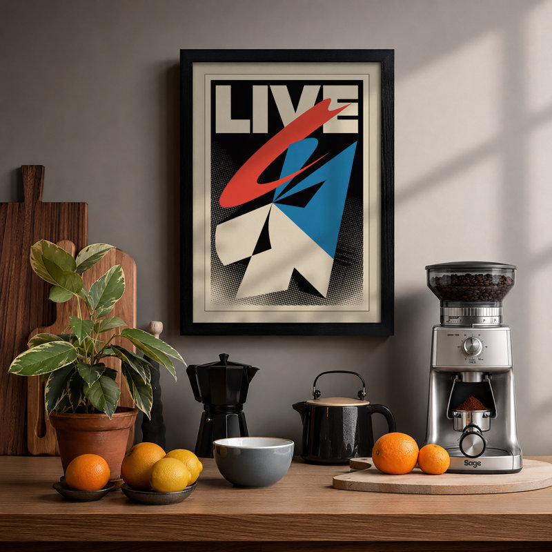 Live Energy Typography - Print, Black, A4 - 29.7 x 21.0 cm