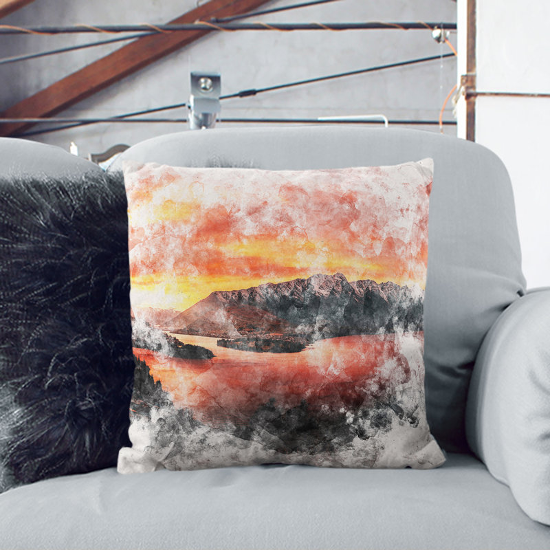 Square Throw Cushion, 40cm H x 40cm W x 15cm D