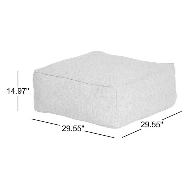 GROW Outdoor Patio Pouf-Ottoman, Cloud