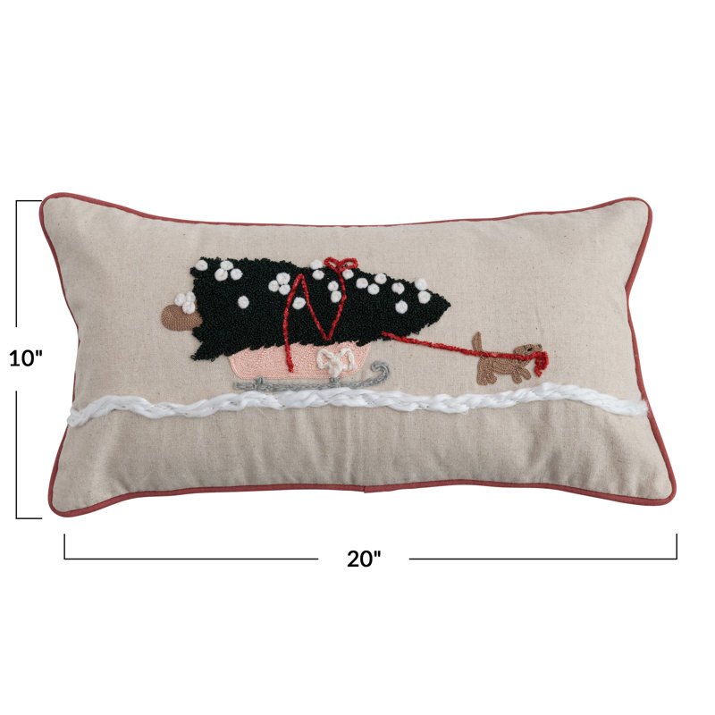 Coussin en coton et lin