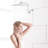 Stainless Steel 12" Rain Shower Head, Full Body Coverage Square Head With Adjustable Extension Arm,