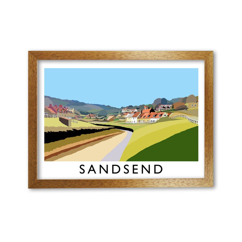 Sansend 1 Piece Single Picture Frame Wall Art, 21 cm H x 297 cm W, Honey Oak
