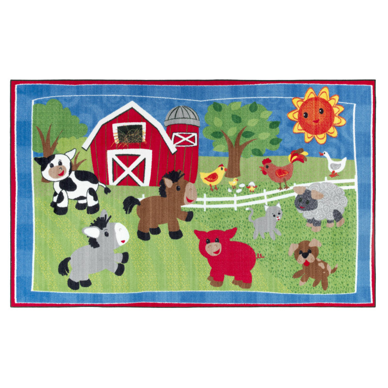 Tapis vert/bleu cutie tufed