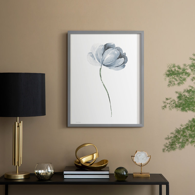 "Tulipe I", Gris, H 11 po x l 9 po