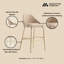 Tabouret de bar rembourré Gracie-1898840975-1898840971