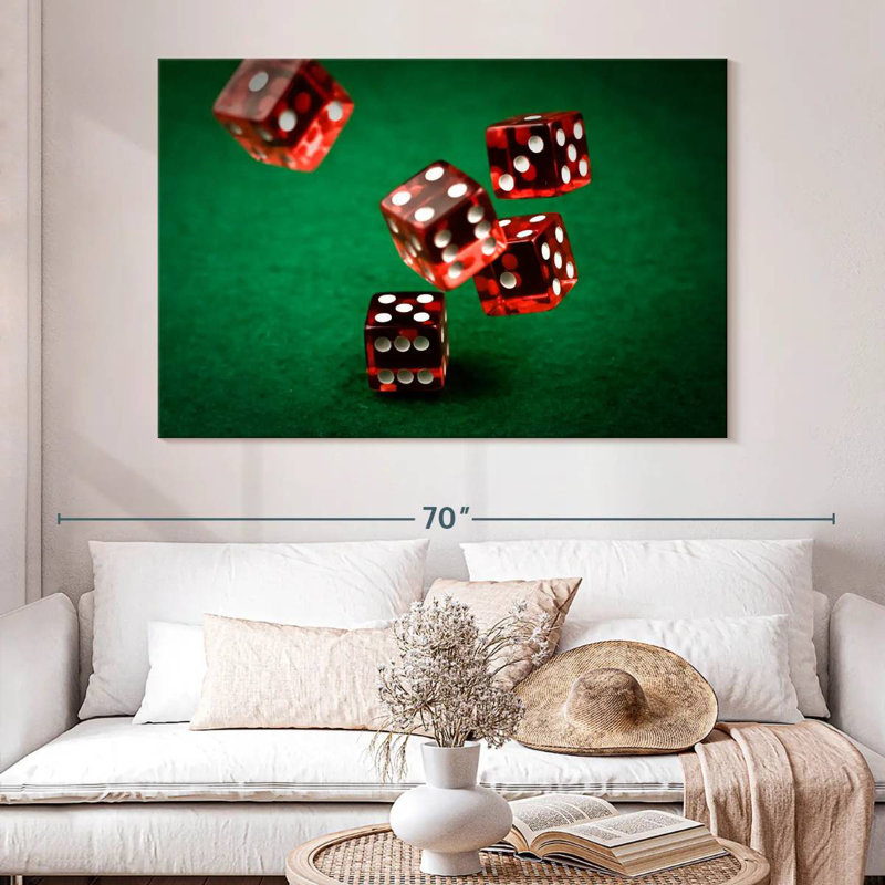 Senne Roll The Red Dice, 34" H x 51" W
