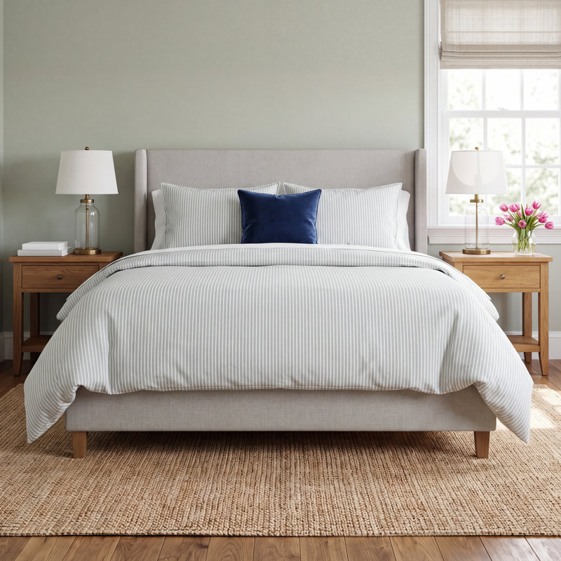 Reggie Cotton Reversible Coverlet Set, Cal.King Coverlet/Bedspread + 2 King Shams, Cornflower