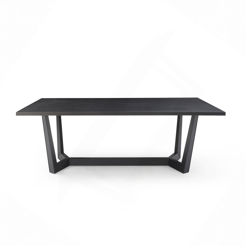 Table de salle à manger rectangulaire en panneau de fibres à densité moyenne Mid-Century moderne pour salle à manger