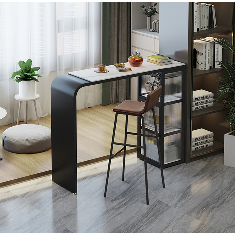 Table de bar à trois couches Luxury, H 41,34 po x L 49,21 po x l 15,75 po