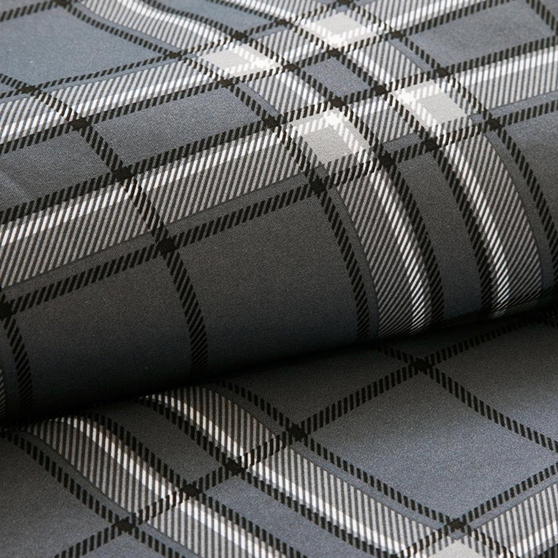 Édredon pour lit simple / simple TG en tissu écossais élégant avec housses de coussin assorties modernes