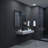 Leyat Modern Rectangle Metal Frame Wall Mirror for Bathroom-1133631091-1133631055