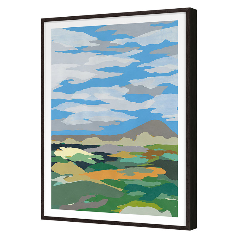 Camoscape 1 Print by Goderwis, Kyle, Gray Framed, 41" H x 29" W x 2" D