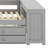 Versatile Daybed Featuring Storage Shelves, Drawers, Trundle, Charging Station, LED Light, Desk And Cabinet-1491867050