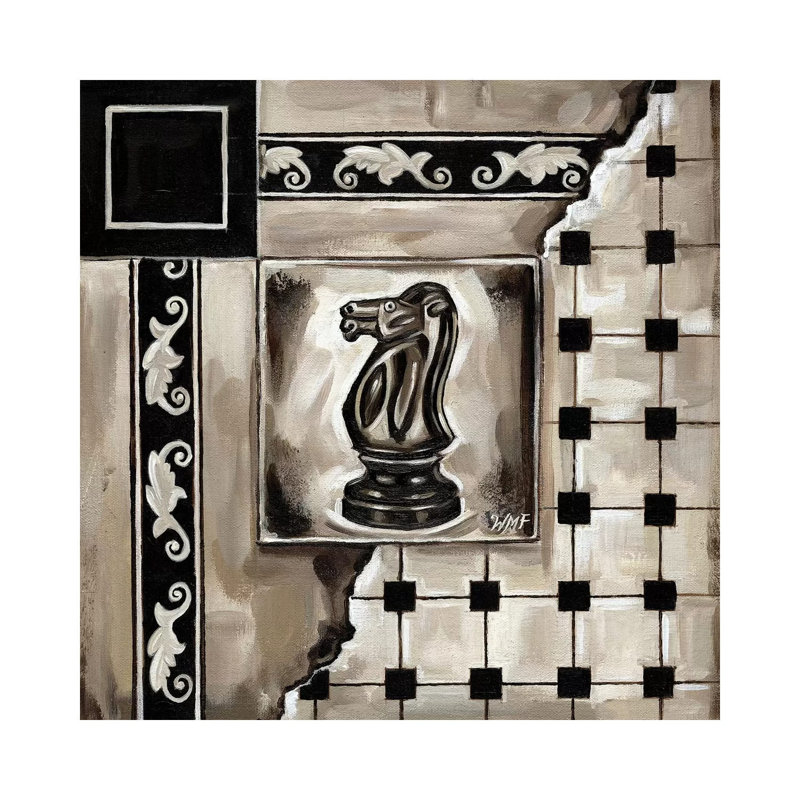 Chess I by Wendy Fields - Wrapped Canvas Painting, 66.04cm H x 66.04cm W x 1.91cm D