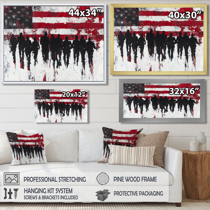 Décoration murale Laerica - Patriotist USA, H 30 po x l 40 po, Toile tendue, Ne s’applique pas