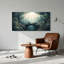 Art mural sur toile bleu sarcelle et récif corail avec rayons de soleil-578131903