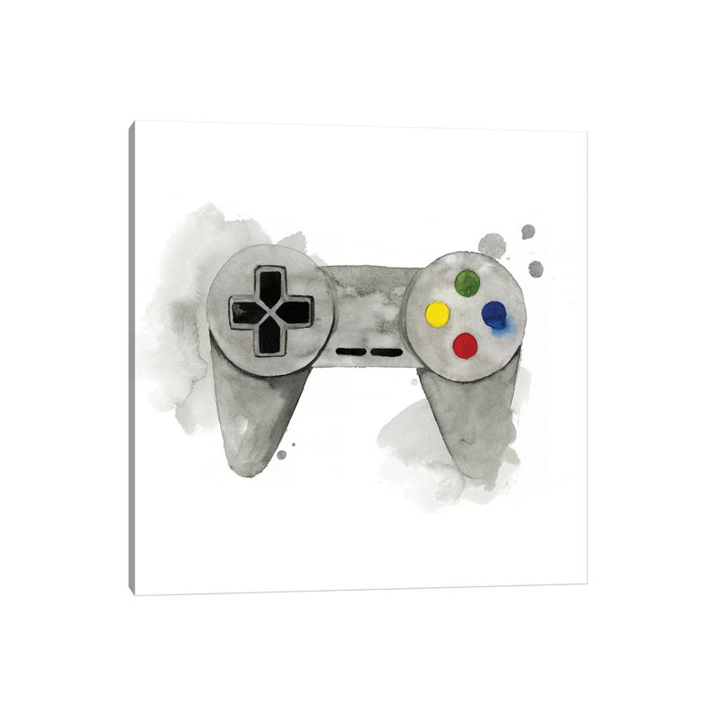 « Gamer III » par Grace Popp-impression d’art graphique, Toile tendue, Pas de tapis, H 37 po x l 37 po x P 1,5 po