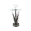 Glass Top Pedestal End Table