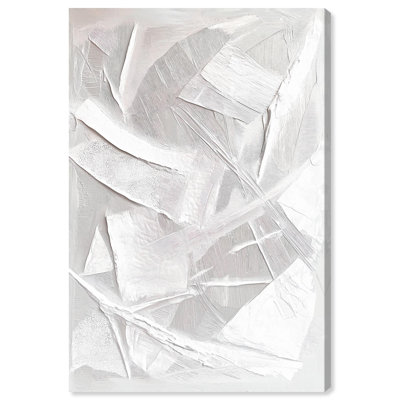 Thick White Texture II Canvas White Wall Art by 
