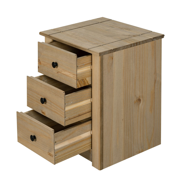 Aadi 46cm W Solid Wood Bedside Table