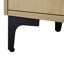 Meuble-lavabo simple 48 po au fini chêne naturel avec lavabo en résine blanc à surface solide-257136674