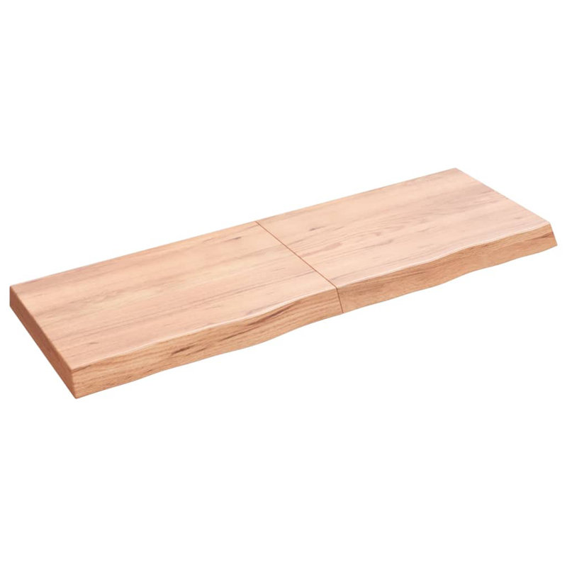 Azmeena 120cm Solid Wood Bathroom Vanity Top, Light Brown