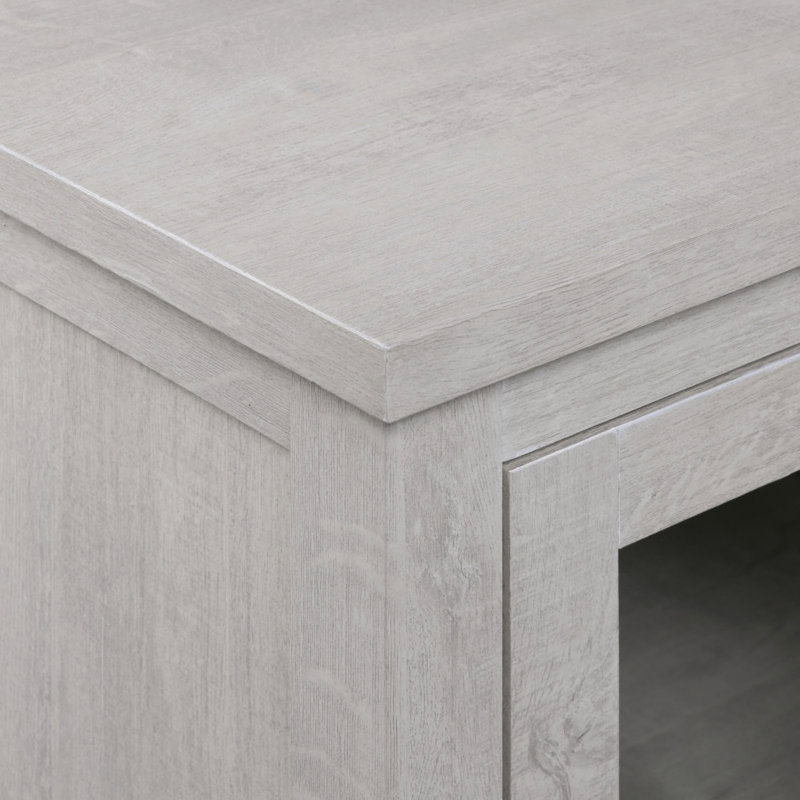 Console de foyer avec foyer et foyer, Gris clair