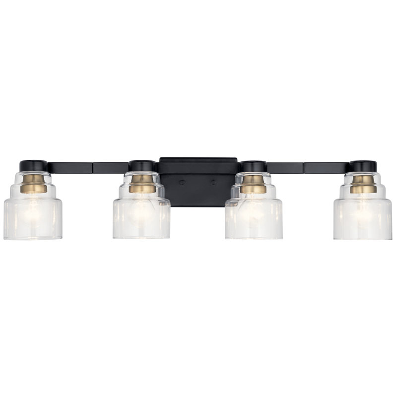Ariarose 4 - Light Vanity Light, Clear, Black