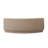 Zelda Curved Armless Sofa In Light Camel Performance Velvet W/ (1) Accent Pillow Ball