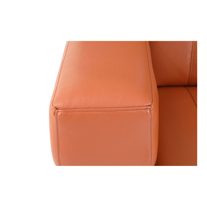 Causeuse en cuir italien Global United, Chameau