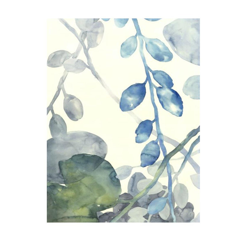 Scent Of Leaves I Print by Janice Sadler, 40" H x 30" W x 1.5" D, Glass Coat