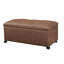 Repose-pieds rectangulaire avec rangement en similicuir 35,4 po avec roulettes-15541552