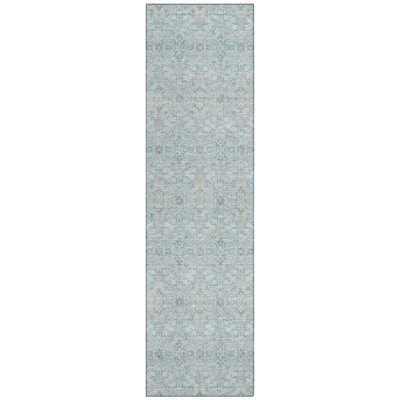 Machine Washable Indoor/Outdoor Chantille ACN2917 Lattice Rug