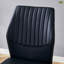 De 4 chaises de salle à manger en polyuréthane noir de haute qualité avec pieds en métal argenté, éponge de résilience, style tendance-153244602-153244551-153244603