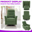 Fauteuil inclinable manuel en polyester avec massage à 8 points, dossier réglable, base pivotante et berçante-1290933819