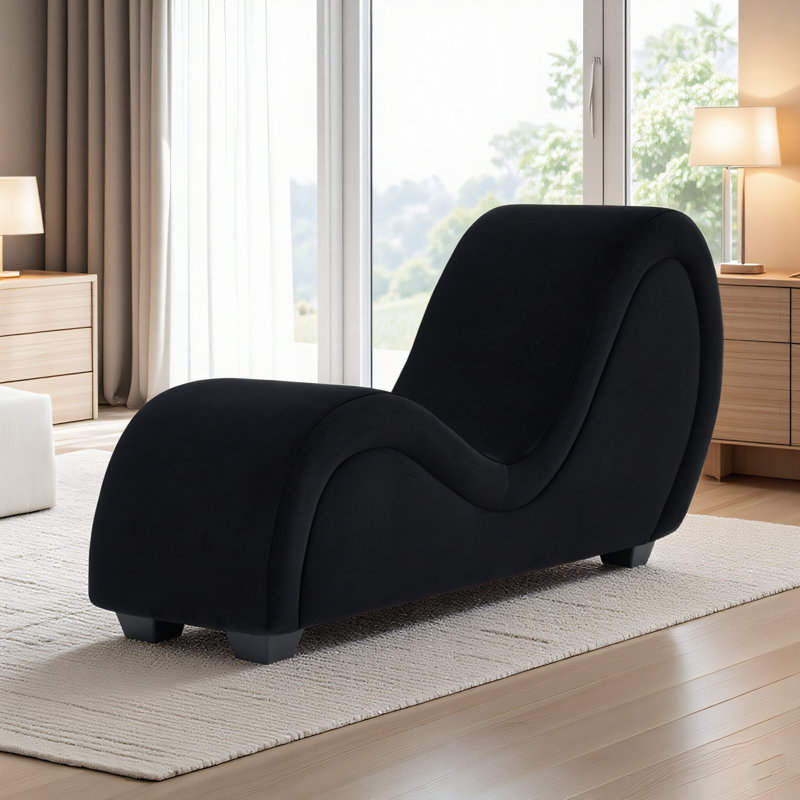 Multi-Functional Adult Recliner Relaxation Chair Velvet Chaise Lounge, Black