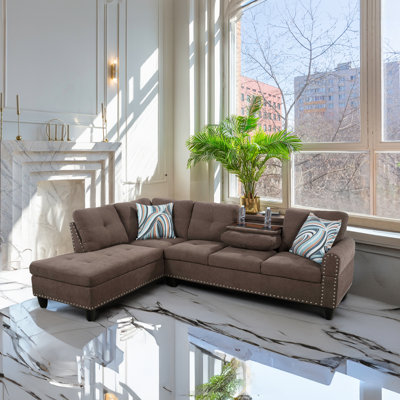 Birge Upholstered L-Shaped Sectional Left Hand Facing