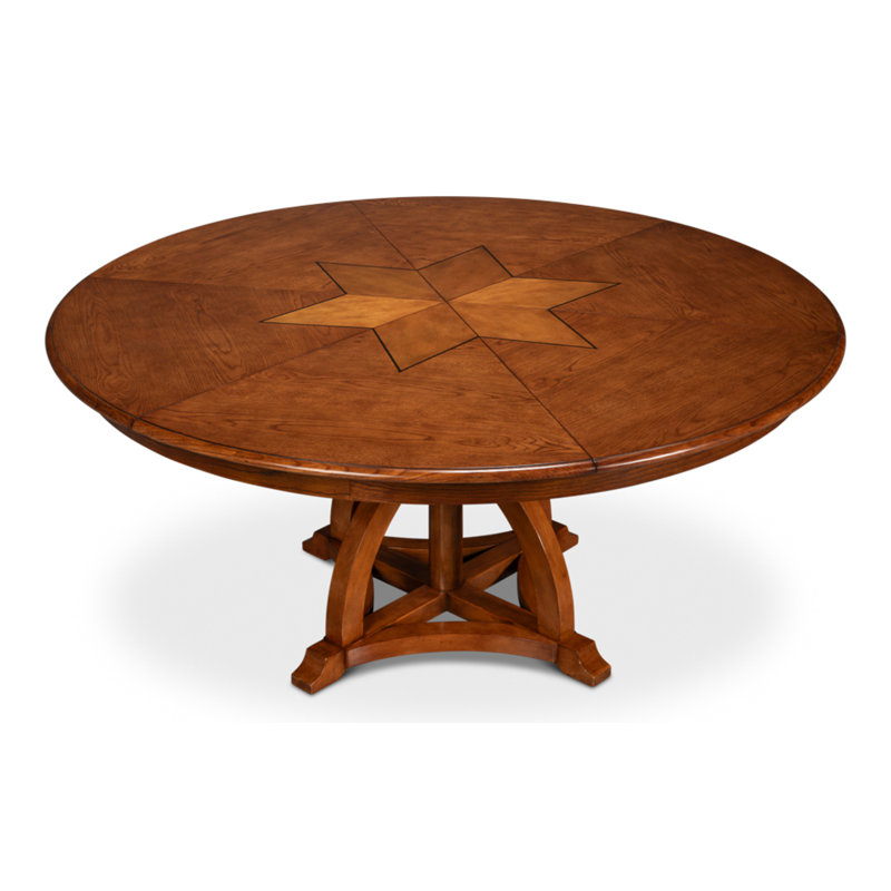 Austin Round Solid Wood Dining Table, 30"H x 55"L x 55"W
