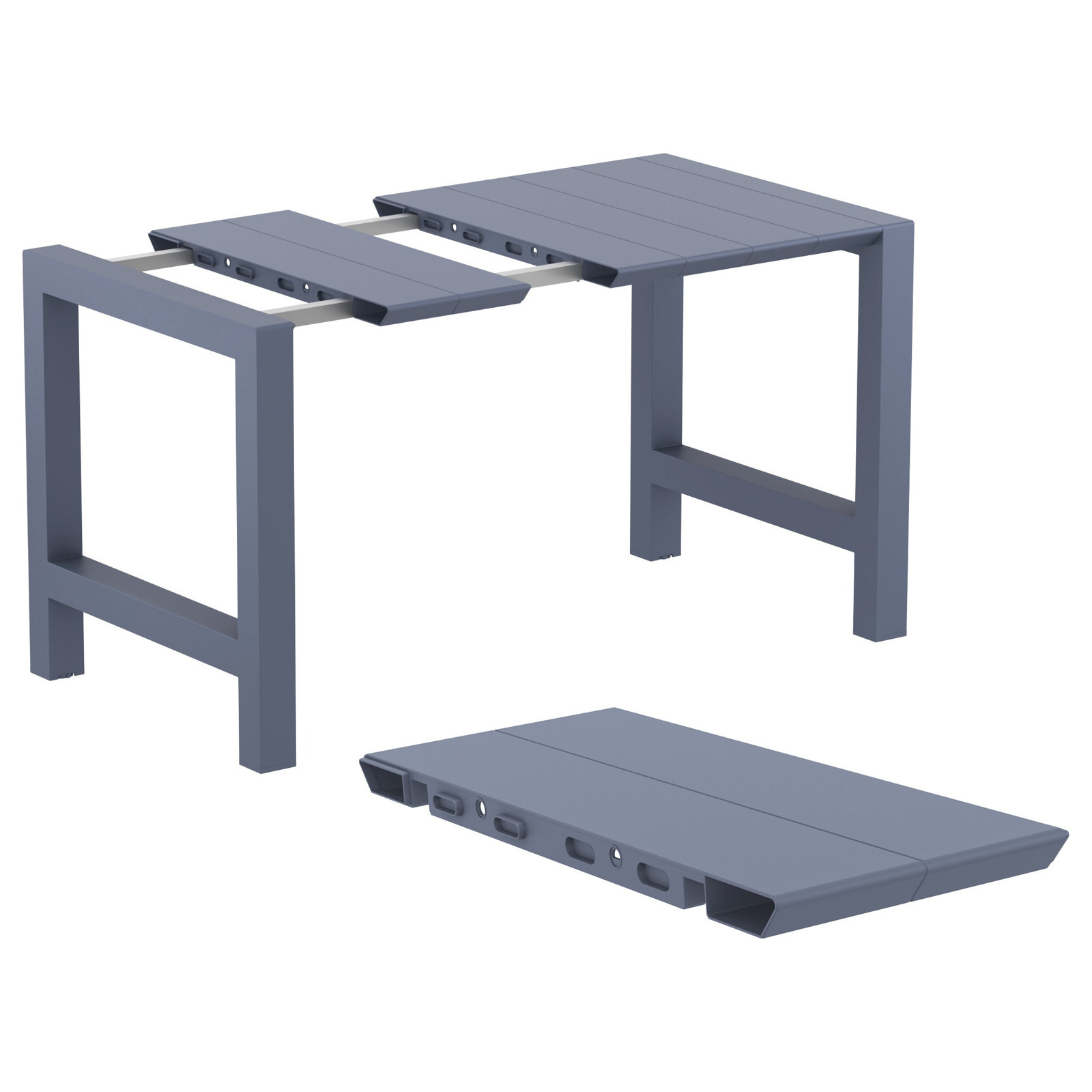 Farrah 39" Patio Dining Set, Dark Gray