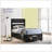 Black Twin Storage Panel Bed