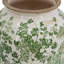 Vase à fleurs - 7,5 po x 7,5 po x 14,5 po - vert / blanc