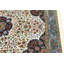 Tapis floral bleu / noir / jaune en laine noué à la main de 5 pi 8 po x 8 pi Poppy-Grace