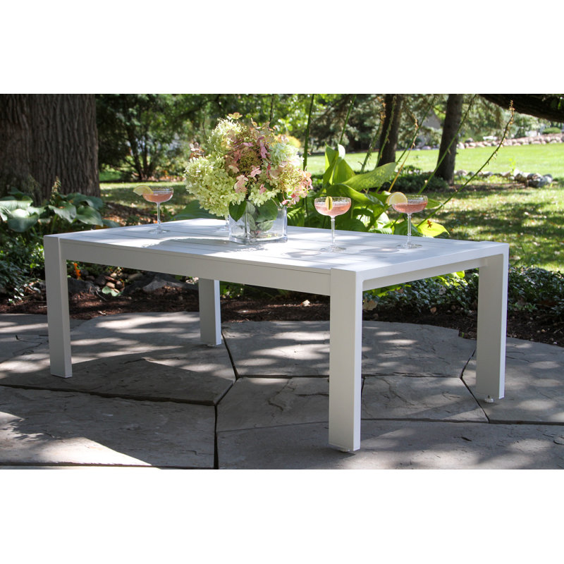 Jayton White Aluminum 3-Piece Outdoor Sofa & Coffee Table Patio Conversation Set With Cushions, 3 Pcs: Table, 2 Sofas