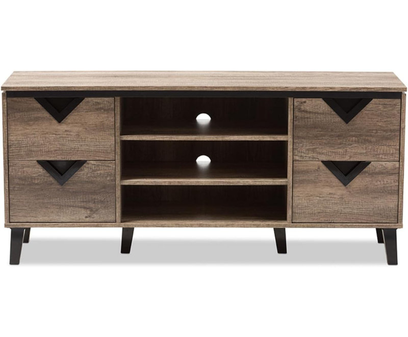  Modern TV Stand Black Accent