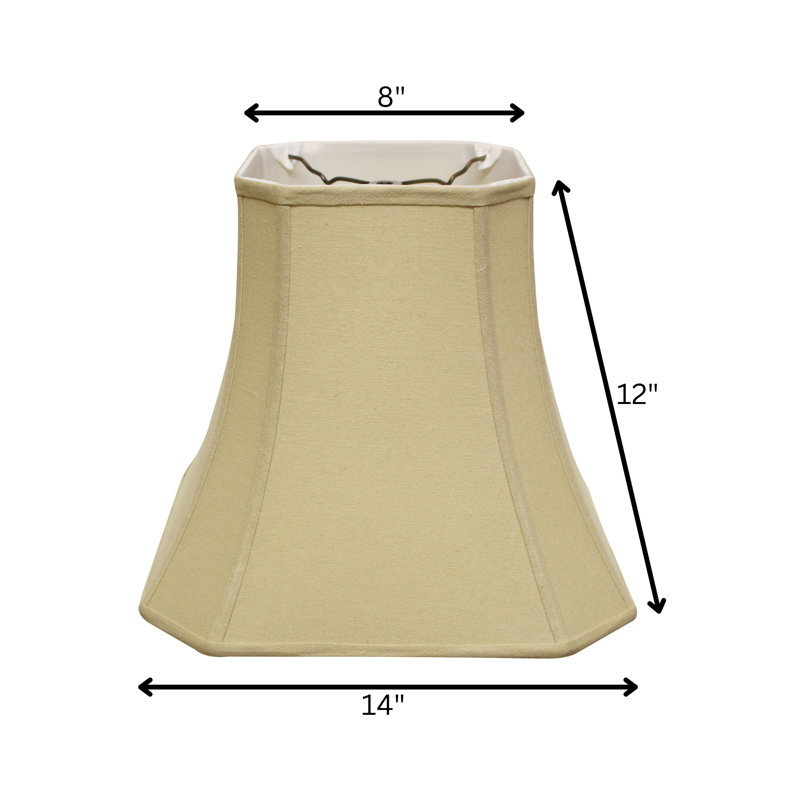 Abat-jour cloche en lin 12 "(araignée), Brun clair, H 12 po x l 14 po x P 14 po